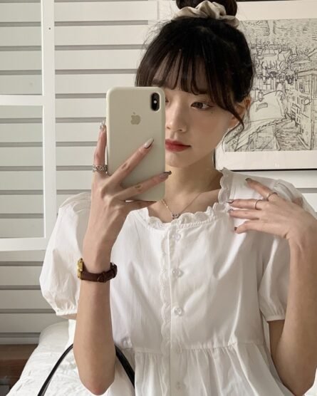 Puff Sleeve Shirt Summer Women's Clothing - Image 5